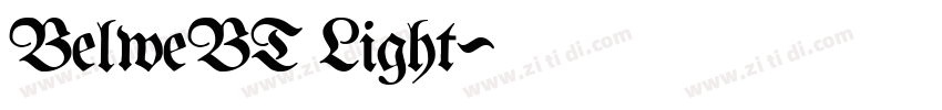 BelweBT Light字体转换